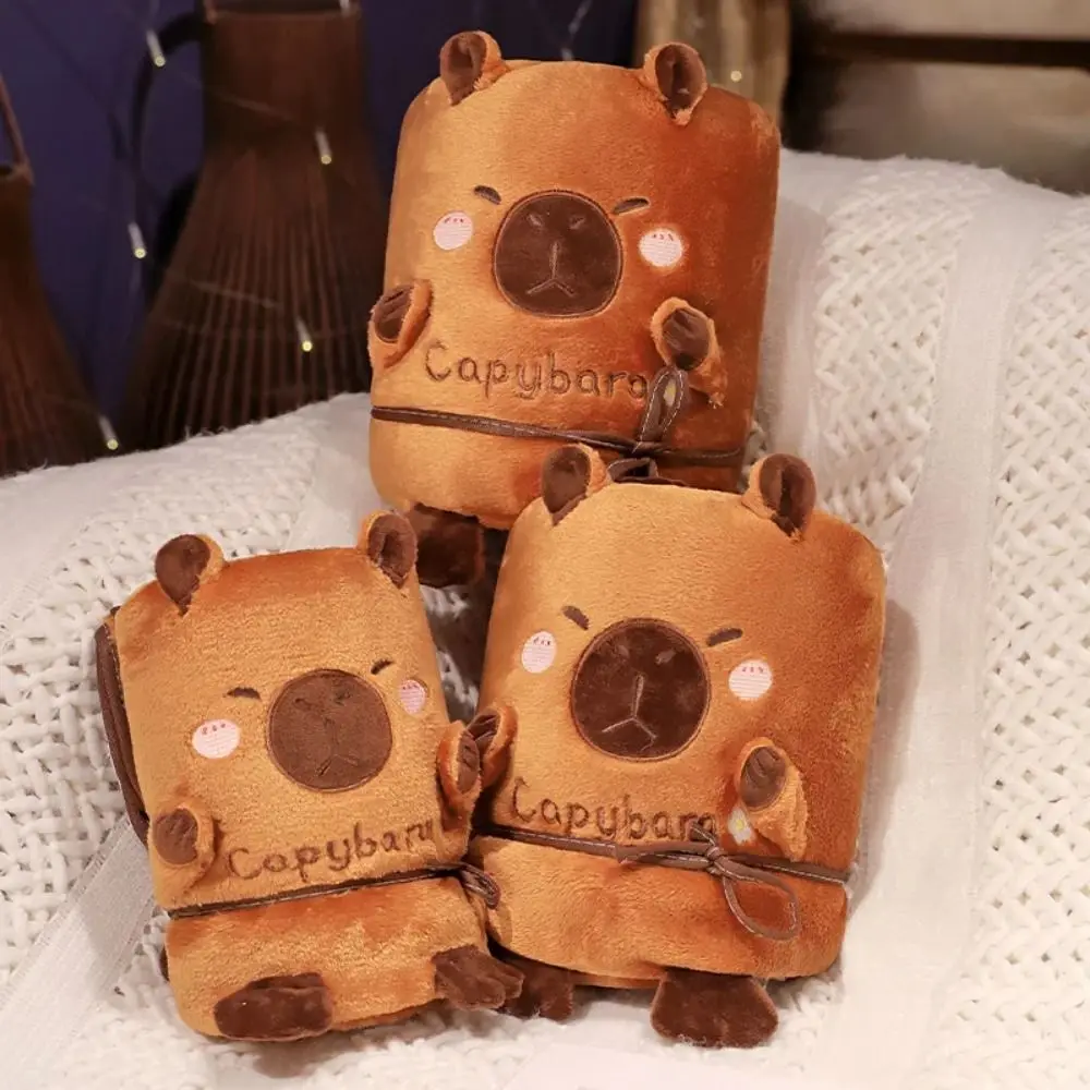 Cobertor capivara vestível, capa grande com capuz, cobertor de flanela, quente e macio, tapete de rolo para mulheres e homens