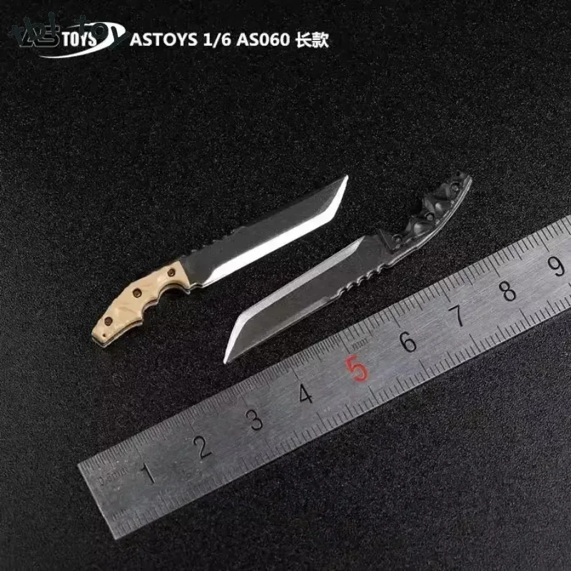 Em estoque as060 1/6 escala tático punhal faca militar longo curto punhal modelo para 12in soldado figura de ação arma acessório