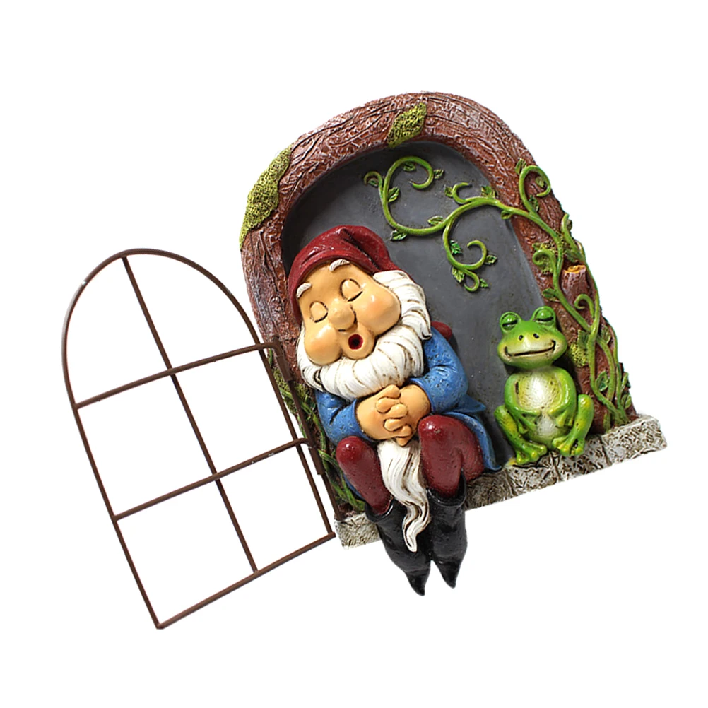 

Statue Resin Outdoor Sleeping Dwarf Decoration Dwarf nament Yard Adornment Home Decor Window Hanging Christmas Scene