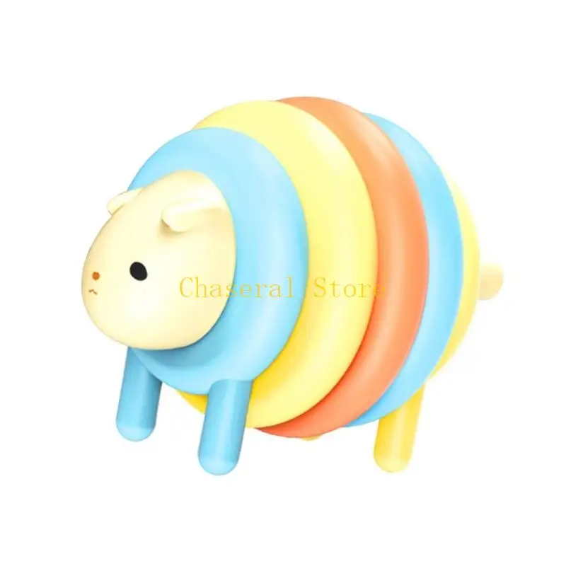 E7ce Sensory Animal Stacker Toy สำหรับเกมการศึกษาการพัฒนาความรู้ความเข้าใจของทารก