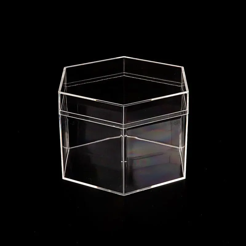 Creative Polygonal Gift Box Clear Hexagonal Jewelry Organizer Food Wedding Candy Wedding Candy Packaging Souvenir Storage Box