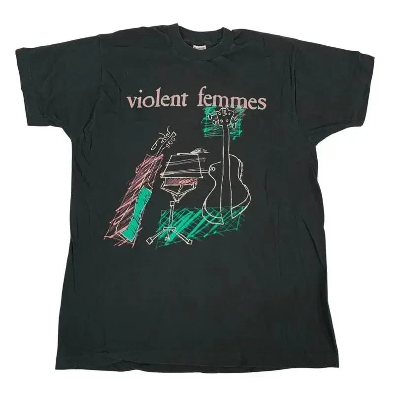 Camiseta con estampado de diseño gráfico de líneas de colores rojo y verde, para hombre y mujer, de manga corta, cuello redondo, corte holgado, ideal para un estilo casual y urbano.