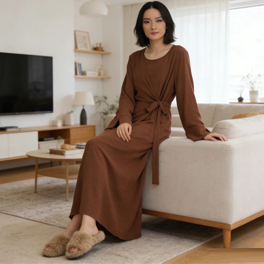 

New Side Wrap Abaya Ramadan Robe Femme Musulmane Muslim Women Dubai Islamic Dress Muslimische Abayas Turkey Kaftan Jalabiya Gown