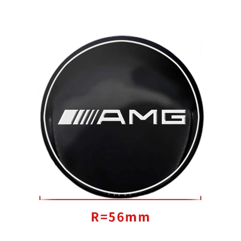 4Pcs Car Wheel Center Hub Cap 56mm Emblem Decal Wheel Sticker For Mercedes Benz AMG GLE GLS CLS GLC GLK ML C197 R231 W167 W247