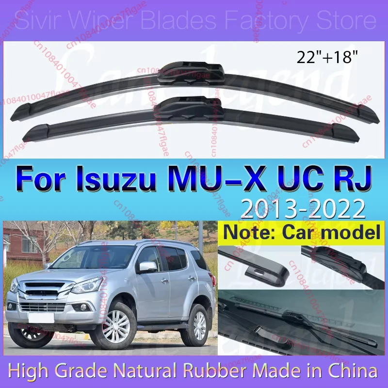 

Передние щетки стеклоочистителя с левым рулем для Isuzu MU-X UC RJ 2013-2022, лобовое стекло, щетка от дождя, 22 "+ 18" автомобильные аксессуары