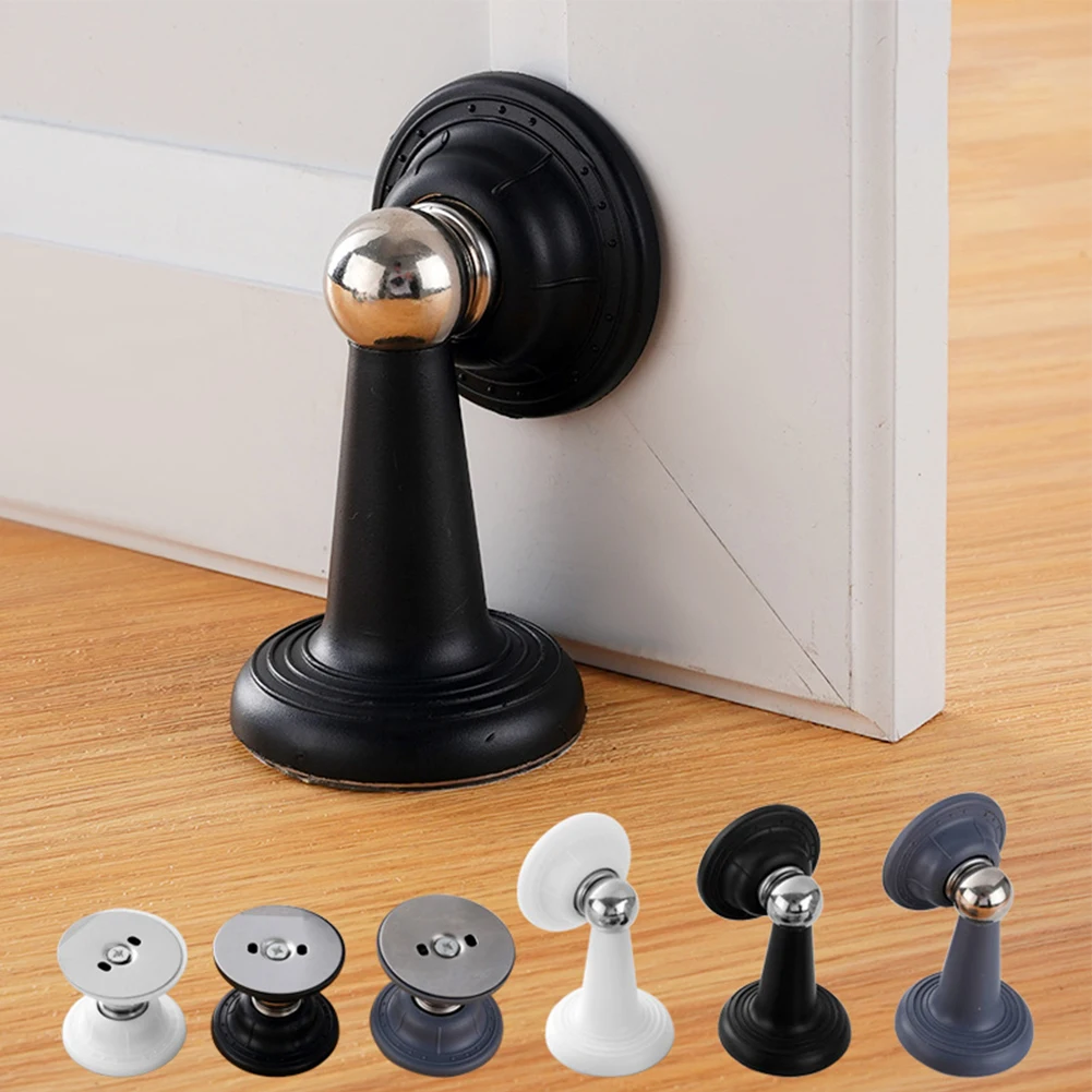 Door Stop Magnetic Door Stopper Holder Anti-collision Bedroom Door Suction Windproof Doorstop Wall Mounting Stop Hardware