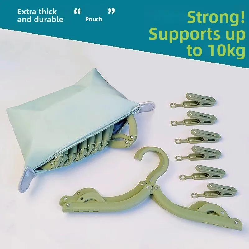 Portable Folding Clothes Hanger Traveling Tourism Goods Clothing Hanging Home Use Laundry Student Dormitory Storage Hanger