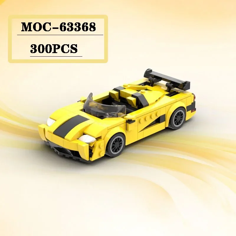 

Small Particle Building Blocks Compatible with MOC-6336 Racing and Sports Car Assembly Model 300PCS Birthday Christmas Toy Gifts