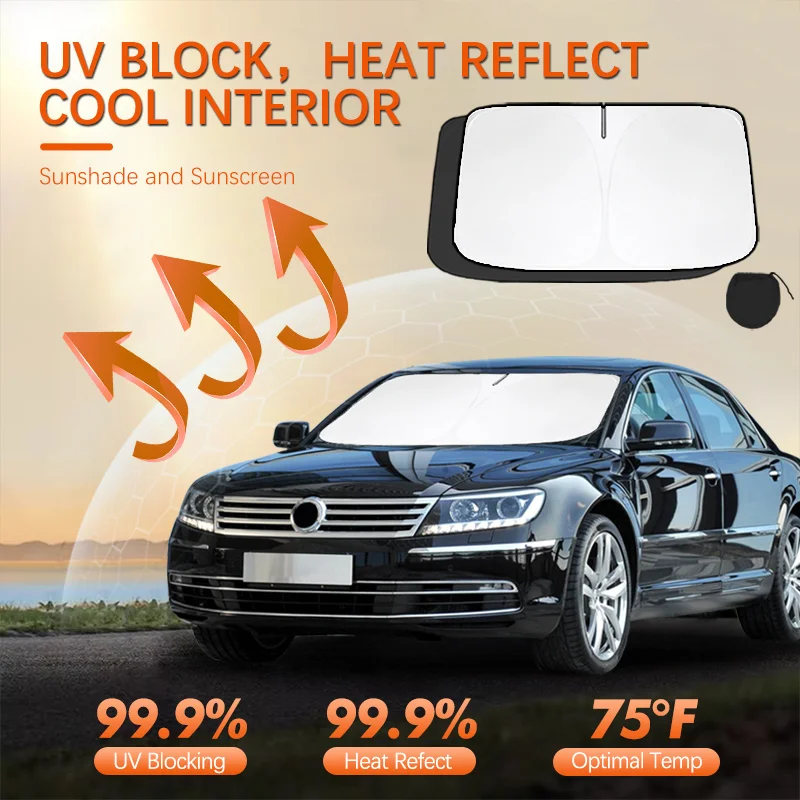 

For Volkswagen VW Phaeton Car Sun Viso Front Window Windshield Sunshade Heat Insulation Summer Sun UV Protection