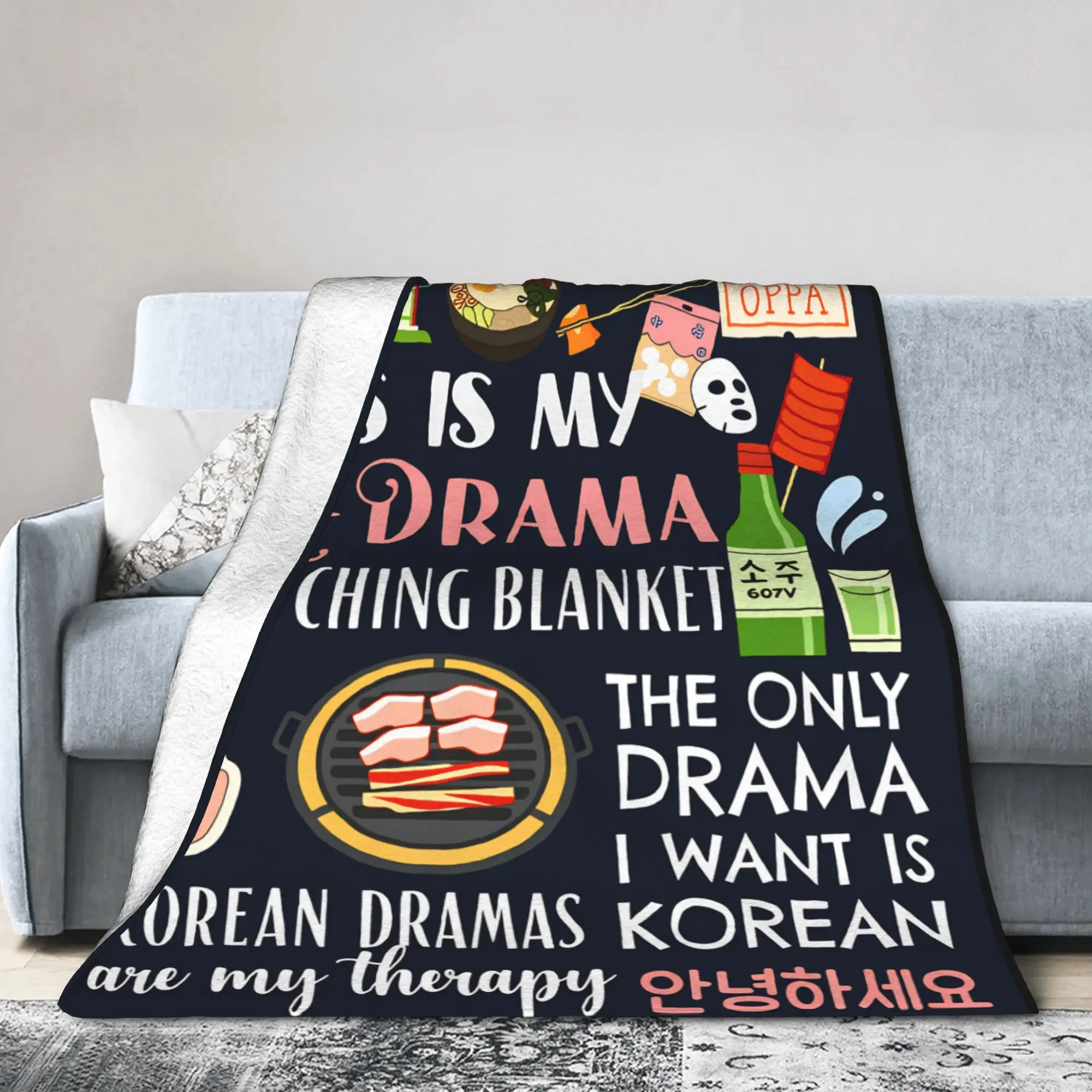 K-Drama K Pop Coreano Coperte Super Calde Ragazze Ragazzi Peluche Coperta da tiro Moda Divano Letto Copriletto in flanella Copridivano