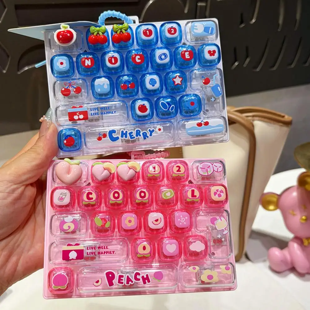 Giant Keyboard Button Clicker, 26‑Key Cute Decorative Keycap Keyring, Cartoon Ornament, Ideal Birthday Gift