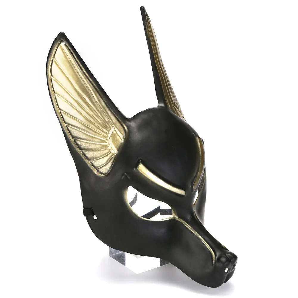 Anubis Mask Egyptian God Of Death Wolf Headgear Halloween Cosplay Costume Accessories Masquerade Party Performance Props