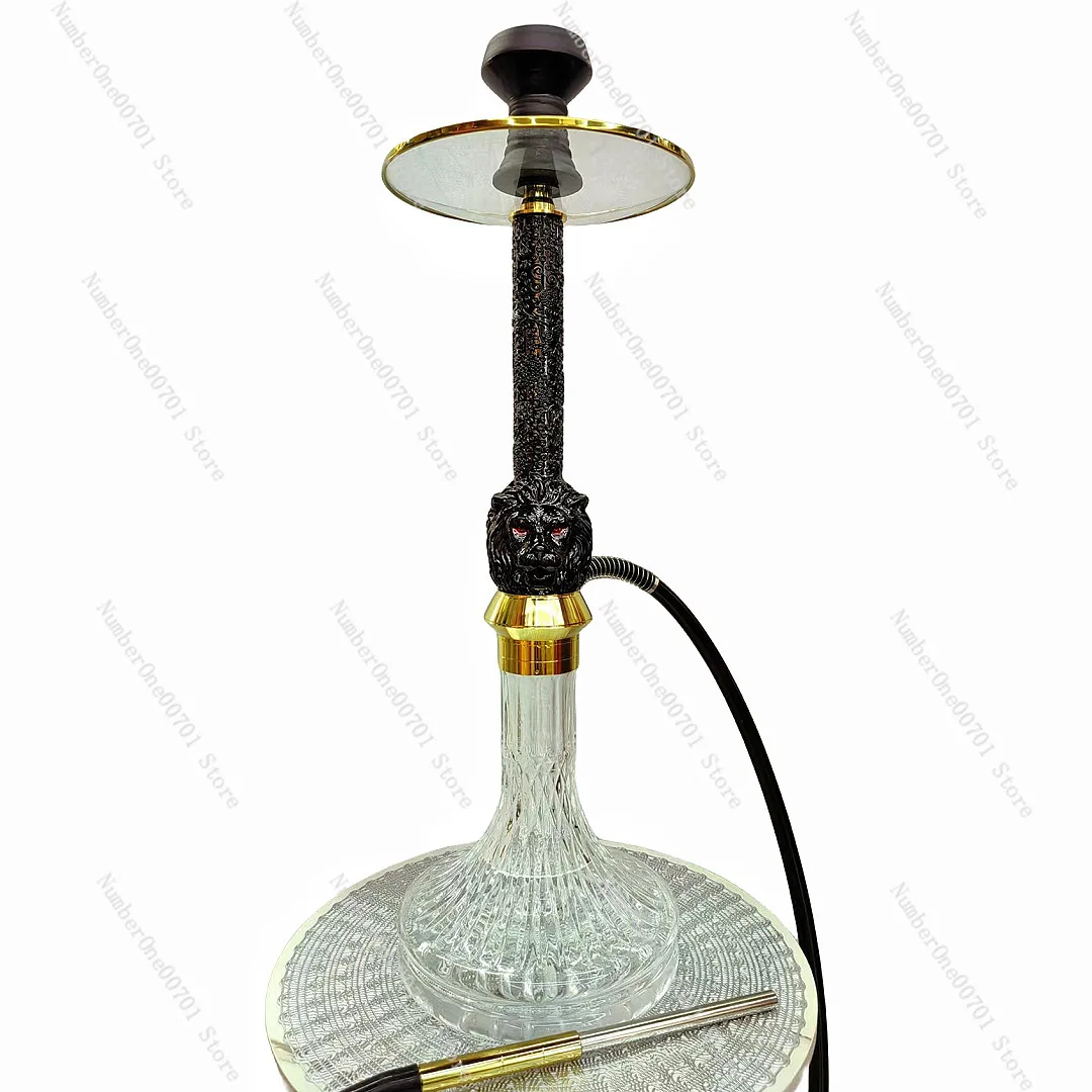 

Арабский кальян, рельефный двусторонний кальян с головой льва, рот, дым, ремесло, креативный кальян из смолы