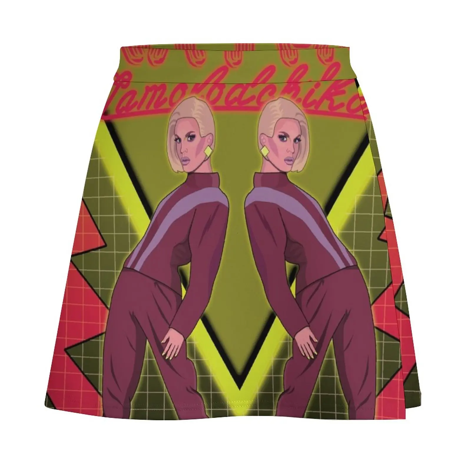 Katya Zamolodchikova-pantalones en la pasarela, minifalda coreana para mujer, falda kawaii, faldas para mujer