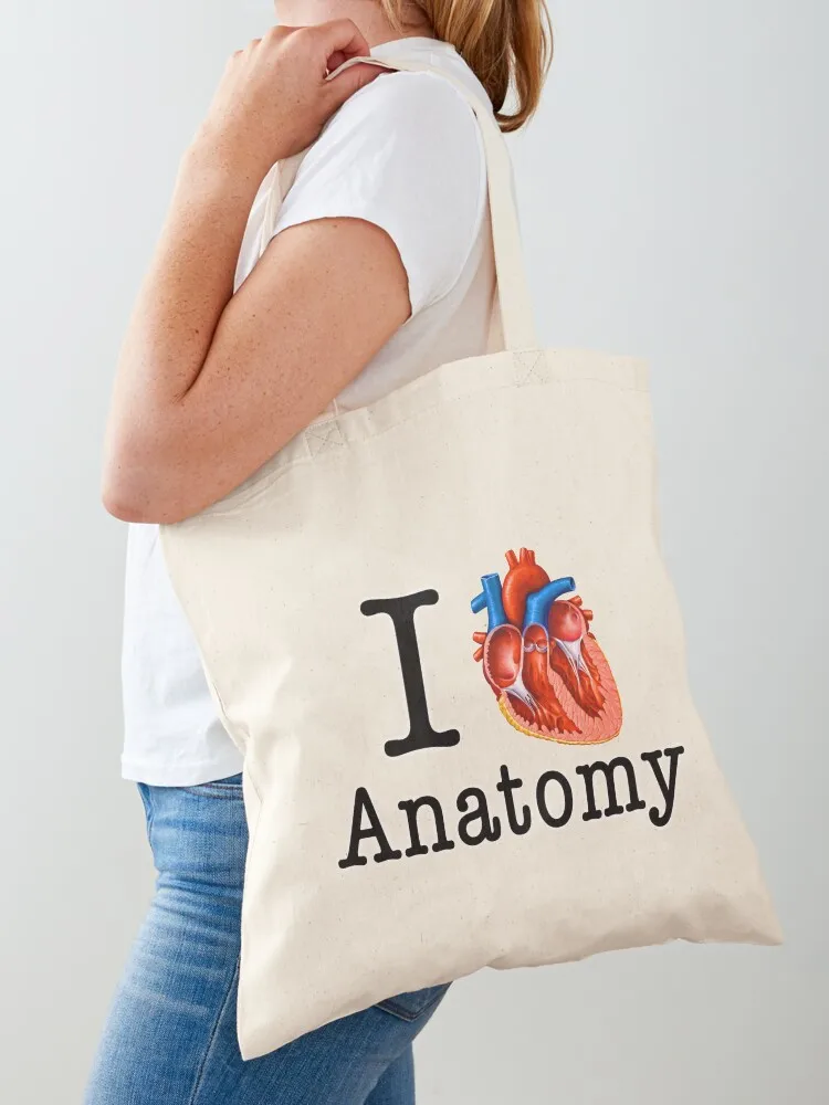 I love Anatomy Tote Bag Fabric bag eco pack female bag tote screen Canvas Tote