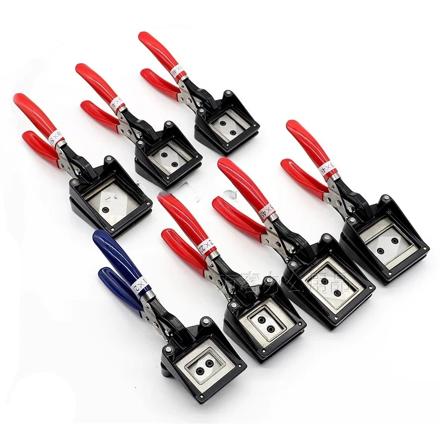 35x45mm ID Photo Punch Keyring Picture Die Cutter Handheld Photography Passport Plier Cutting Tool