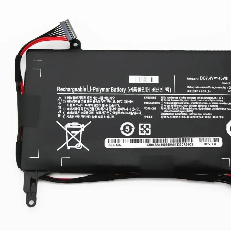 Imagem -06 - Bateria do Portátil para Samsung 7.4v Notebook 40wh Ba4300317a Ardósia 700t Xe700t1a 15883366 Pbzn4np Aa-pbzn4np