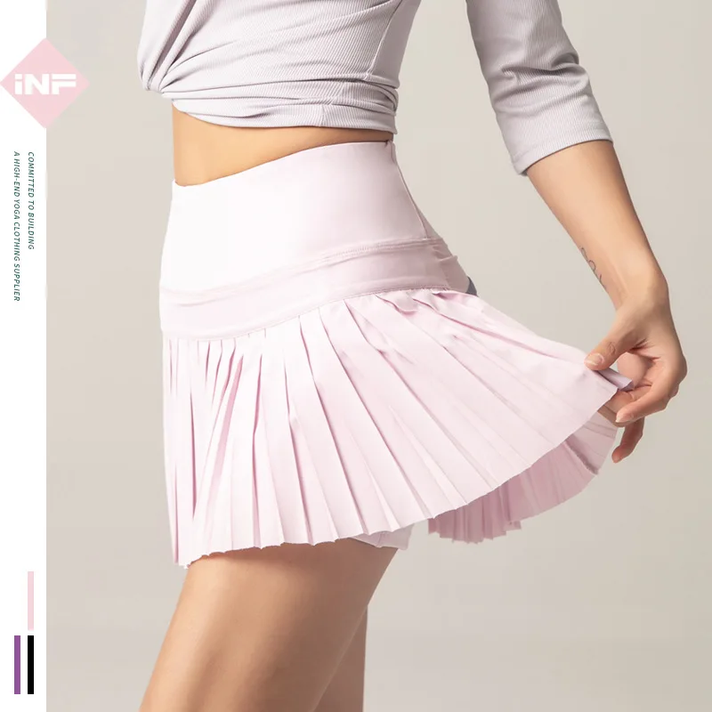 

Sports yoga fitness shorts girls anti-exposure outdoor quick-drying skirt pants running breathable gym skirt pleated skirt wear