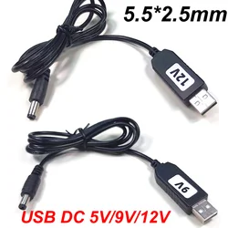 USB DC 5V To DC 12V 9V 1A 6W 2.1x5.5mm 5525 5521 Male Step-Up Converter Adapter Power Cable For Arduino Module WIFI Router