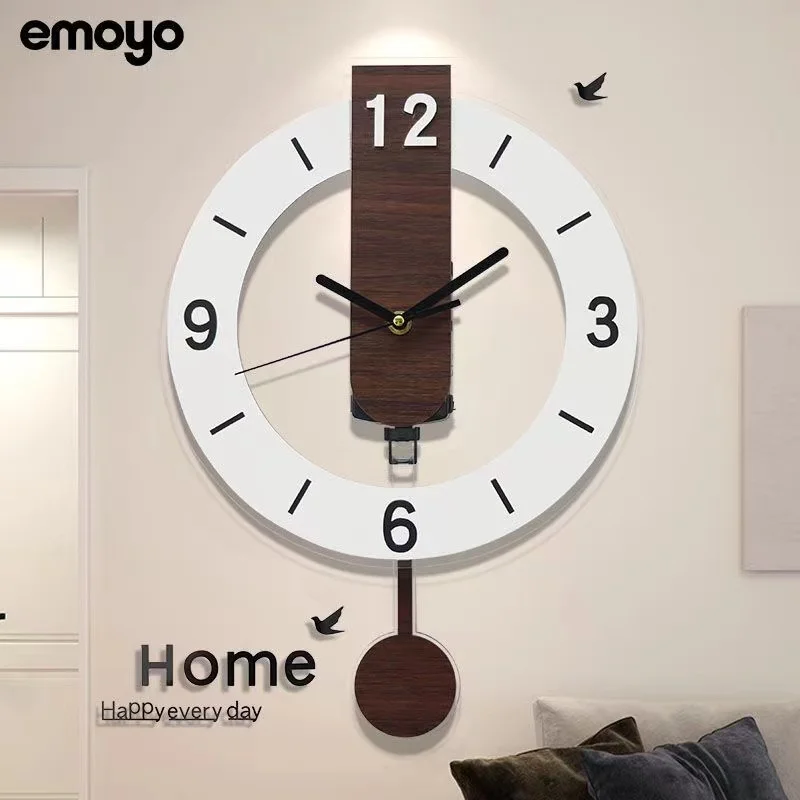 

Nordic Mute Swing Wall Clock Modern Minimalist Quartz Clocks Living Room Restaurant Creative Fashion Mute Clock Home Decoration