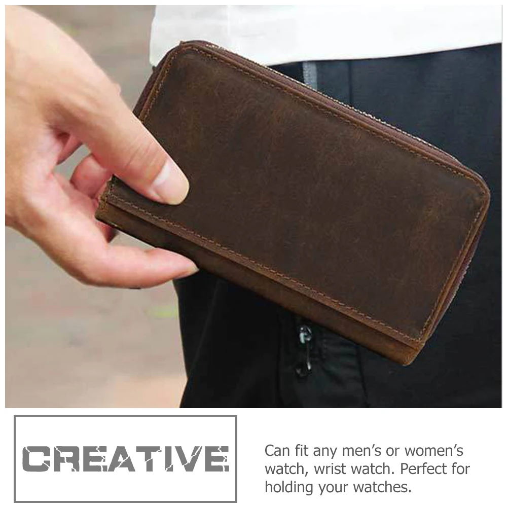 

Travel Watch Case Organizer Storage Box For Men Women Zipper Portable Jewelry Holder Gift Household Outdoor Use