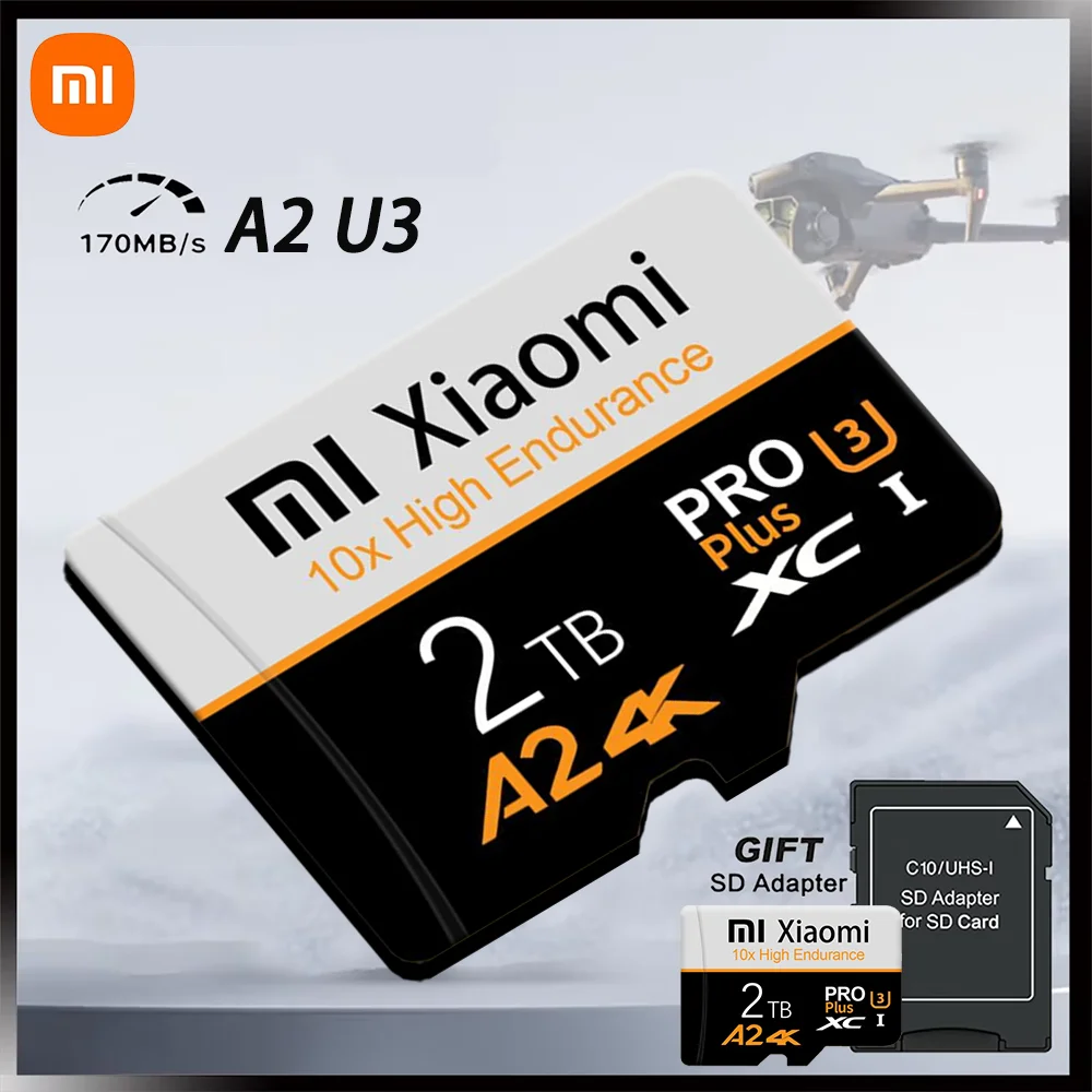 Xiaomi Oryginalna karta pamięci SD 2TB A2 U3 Micro TF SD Card 512GB Szybka karta MLC TF 128GB do gier Nintendo Switch Ps4 Ps5