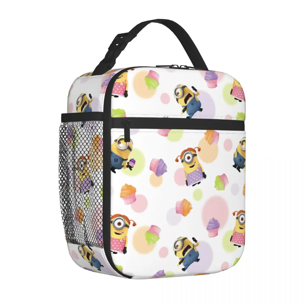 Custom Minions Colagem Térmica Isolada Lunch Bag, Bento Box portátil para crianças, Tote de alimentos multifunções, Escola, Mulheres, Personalizado