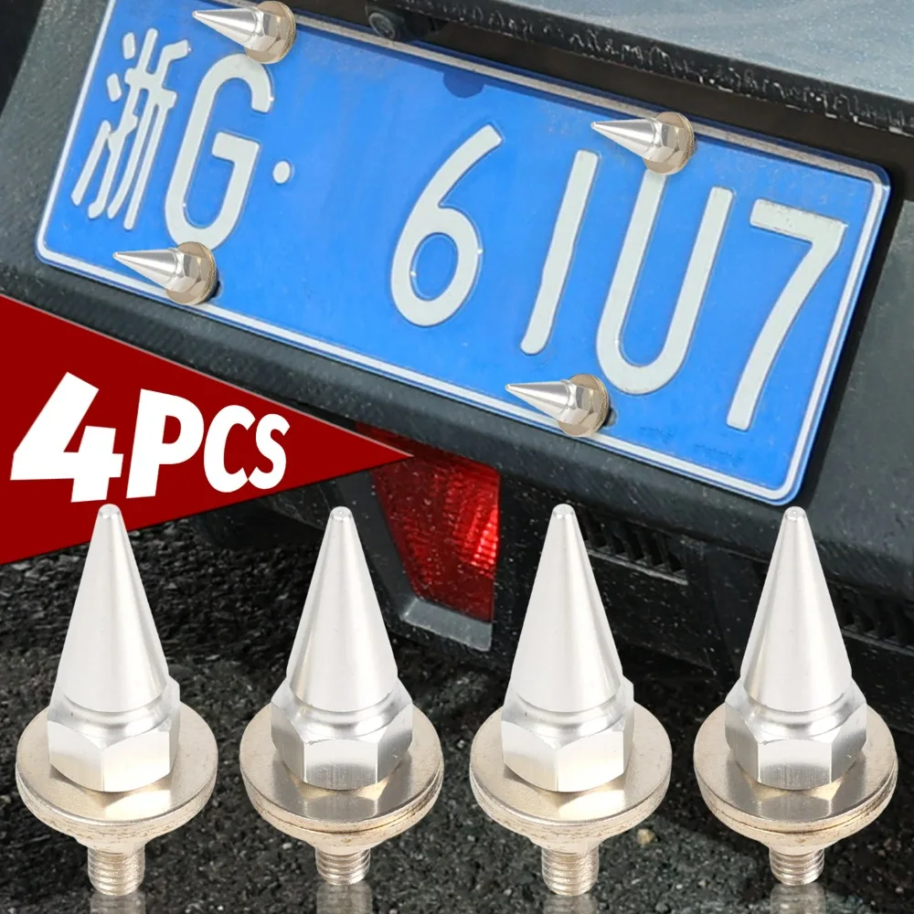 

M6 License Plate Screws Aluminum Alloy Car Motorcycle Universal Number Plate Mounting Bolts Anti Corrosion Fastener Screw Kit