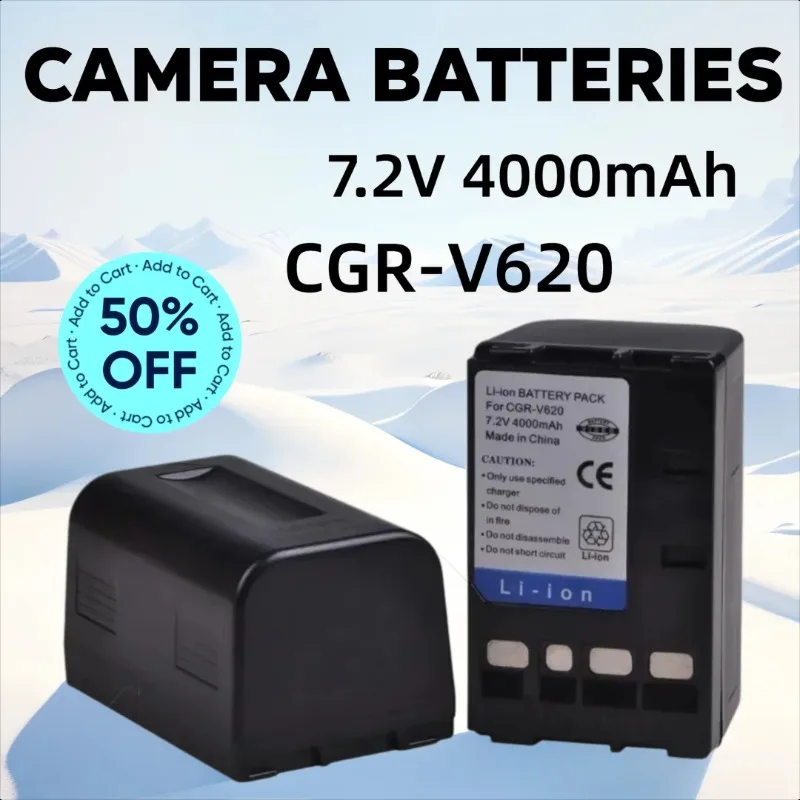 

7.2V 4000mAh CGR-V620 CGR V620 CGR-V14S for Panasonic NV-RX14 NV-RX18 NV-RX24 NV-RX27 Camera Batteries