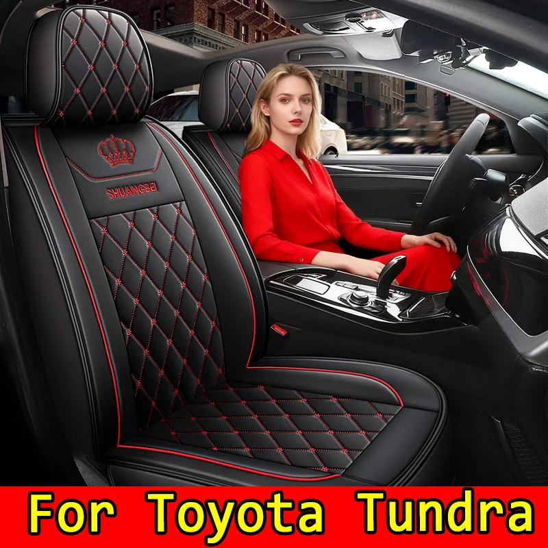 

For Toyota Tundra Car seat cover wear-resistant waterproof artificial leather crown embroidered full wrap seat cover