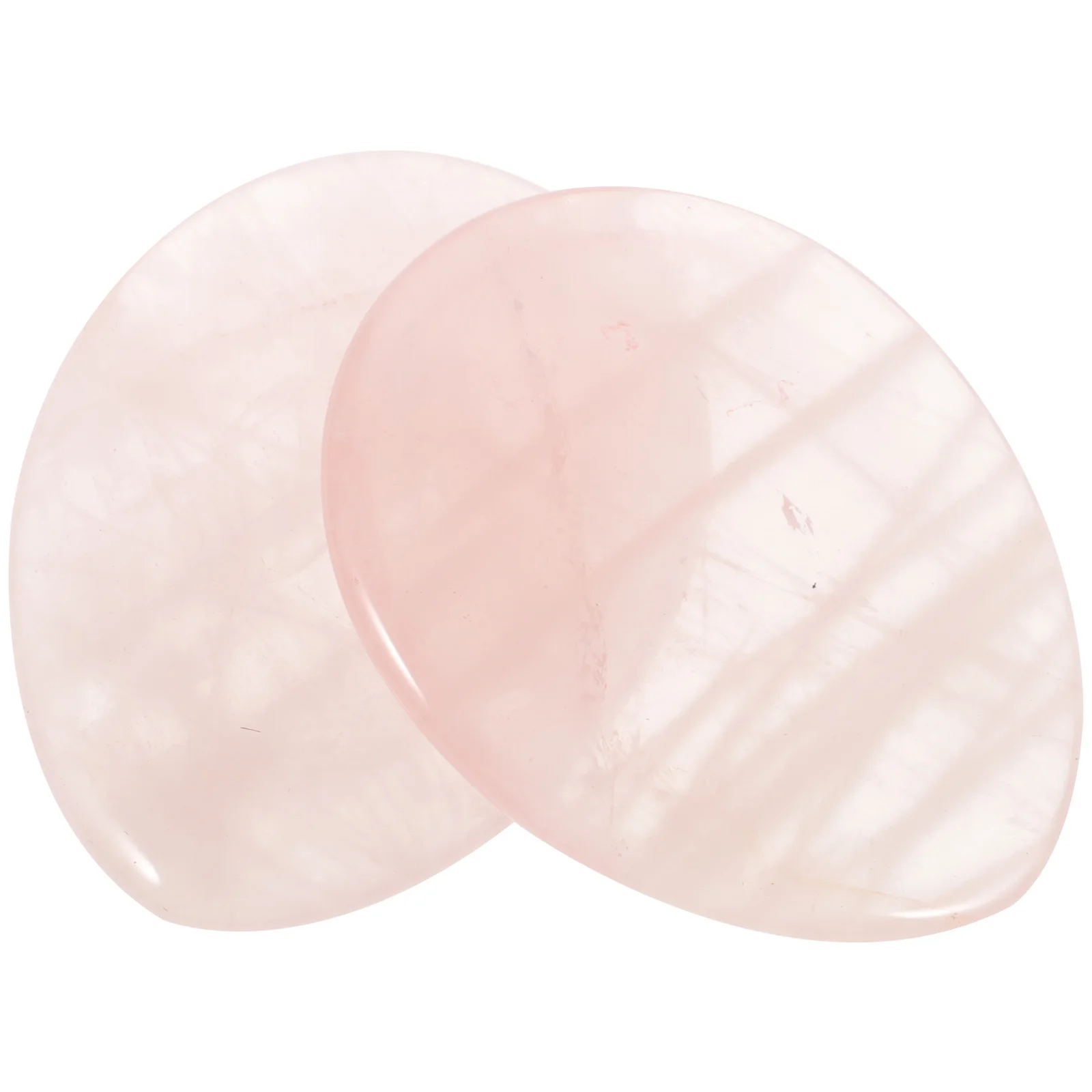 

2pcs Pink Crystal Thumb Stone for Facial Scraper Mini Massager Improves Elasticity Reduces Puffiness