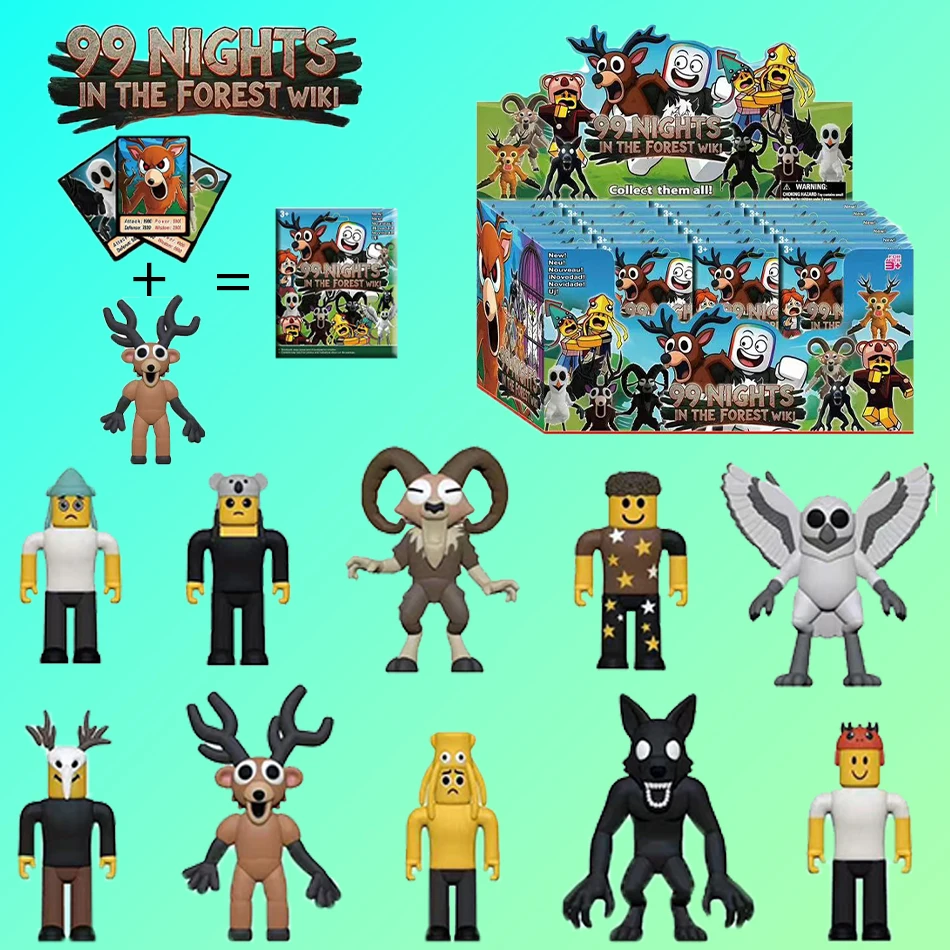 Hot 99 Nights In The Forest Figures Toy Blind Box 99 Nights Figures Figurine Owl Deer 99 Nights In The Forest Figurine Toy Gifts