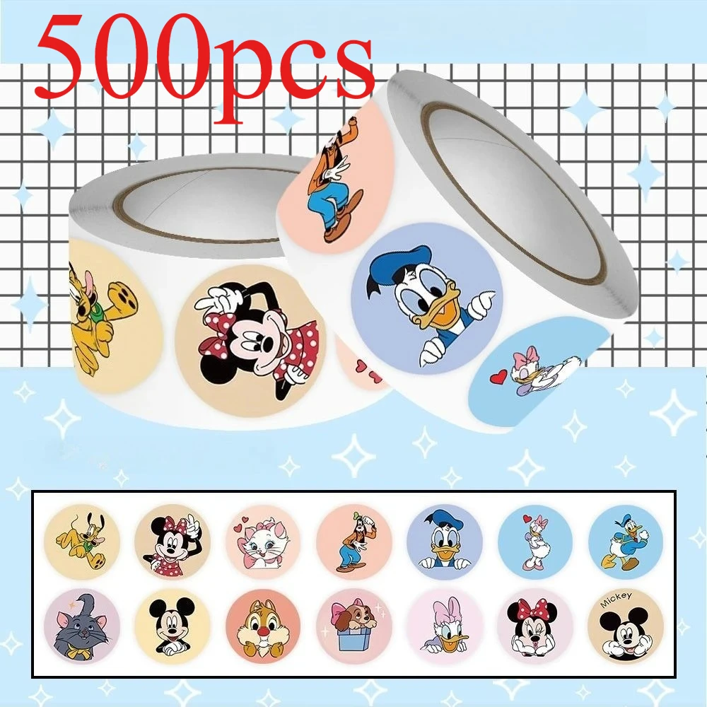 500PCS Del Fumetto di Topolino Minie Mouse Disney Adesivi Decorazione FAI DA TE per Decalcomanie Del Computer Portatile Rotolo Stiker Ricompensa Regalo Per Bambini Giocattoli Classici
