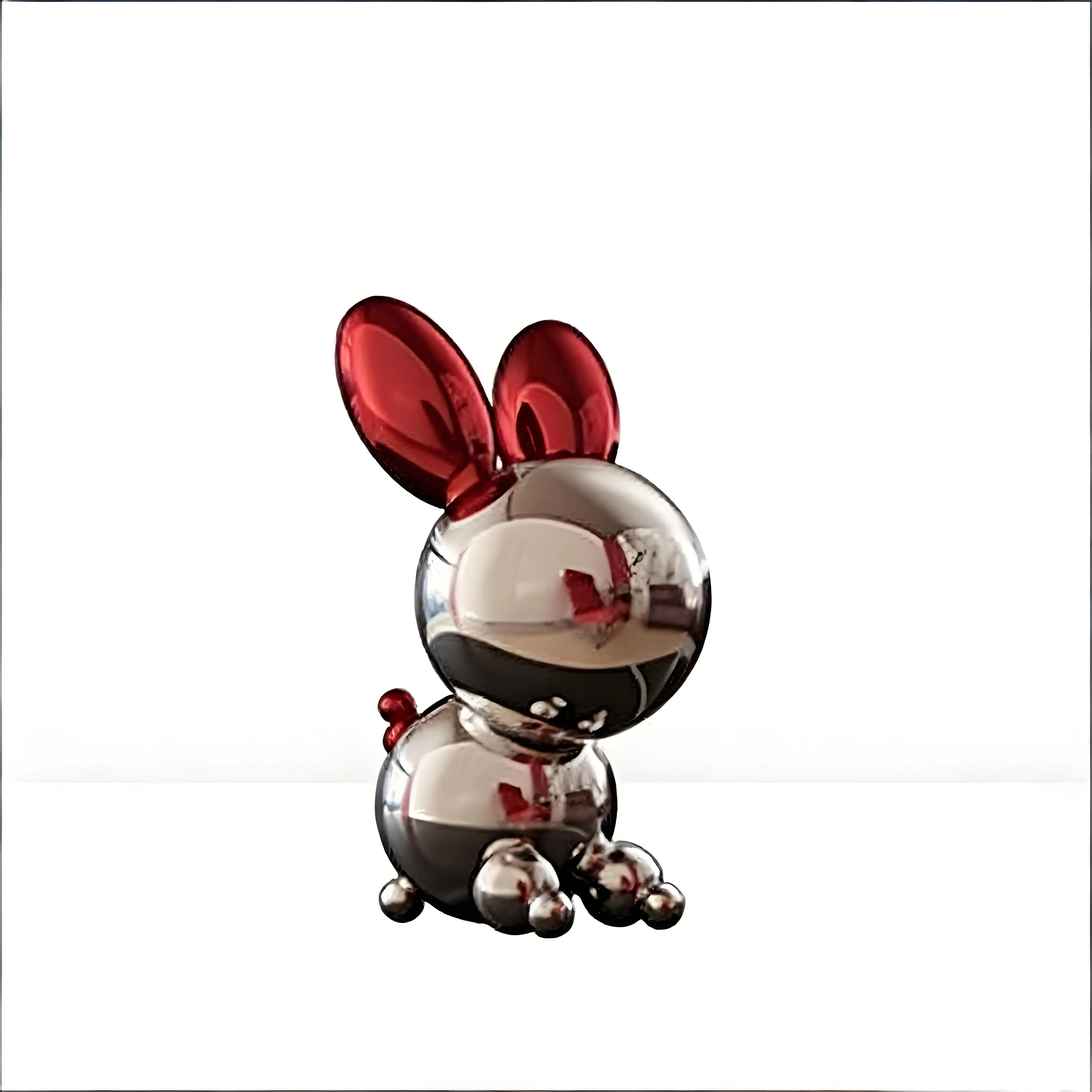 za-Modern Art Decorative Plated Stainless Steel Rabbit Sculpture Christmas Ornaments Personalized for Home Party Festival%
