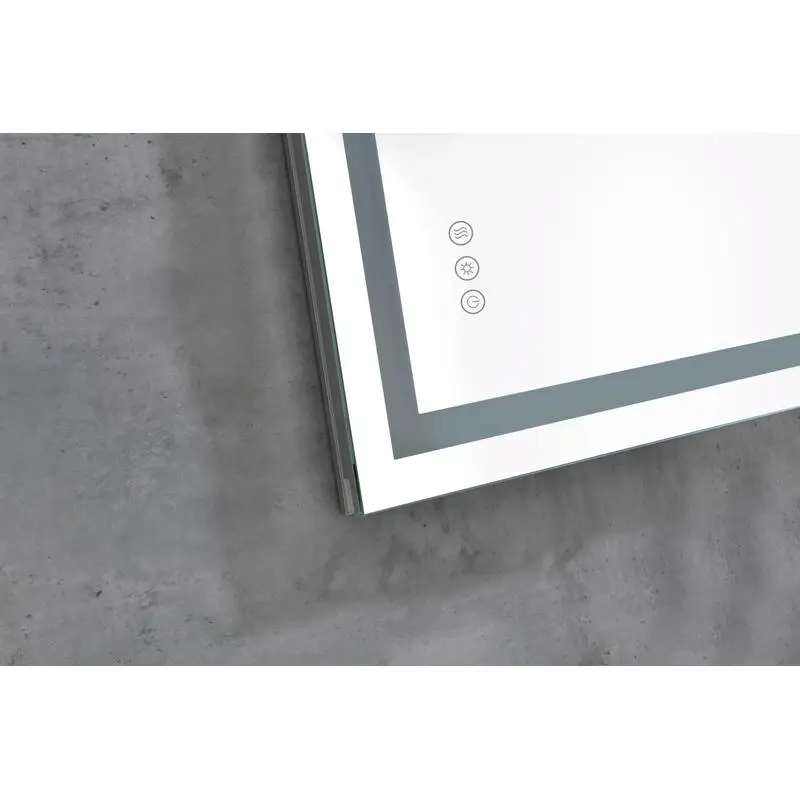 مرآة حمام LED مقاس 40 × 28 بوصة، مثبتة على الحائط، مضادة للضباب، درجة حرارة 3 ألوان، تعتيم بدون خطوات، وظيفة الذاكرة