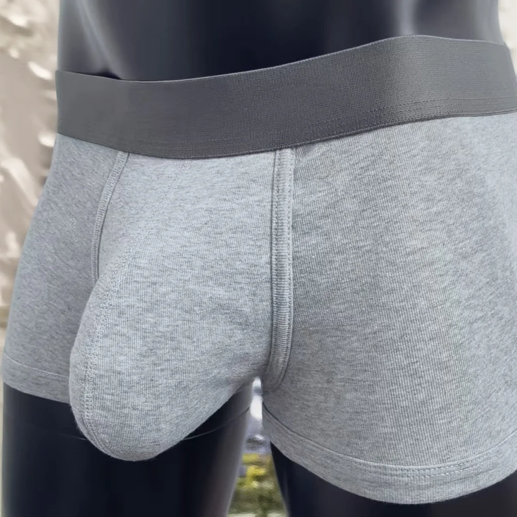Cotton men's boxer briefs with large pockets, comfortable and hot-selling men's sexy underpants.