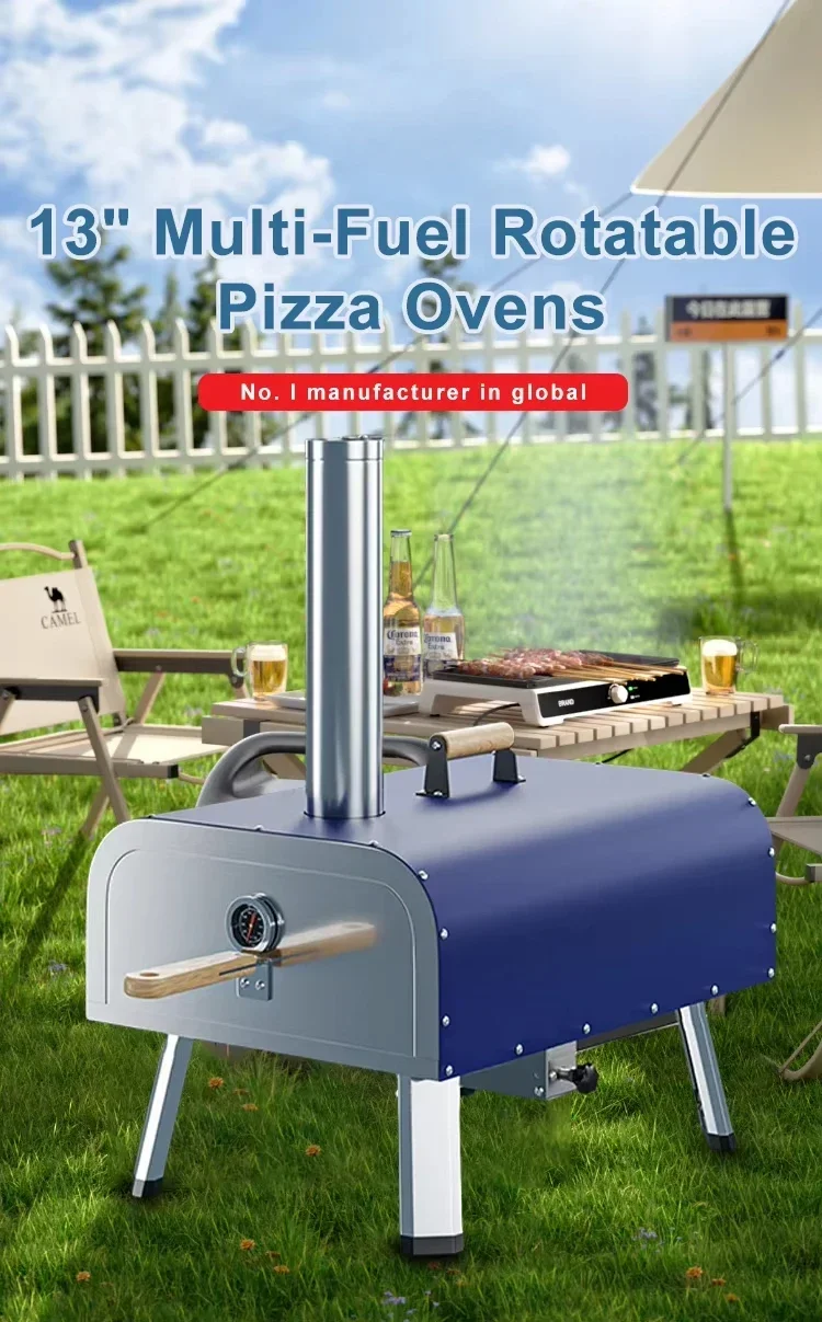 

Hot Sale Professional Lower Price 13 inch portable pizza oven gas burner pizza oven rotatable