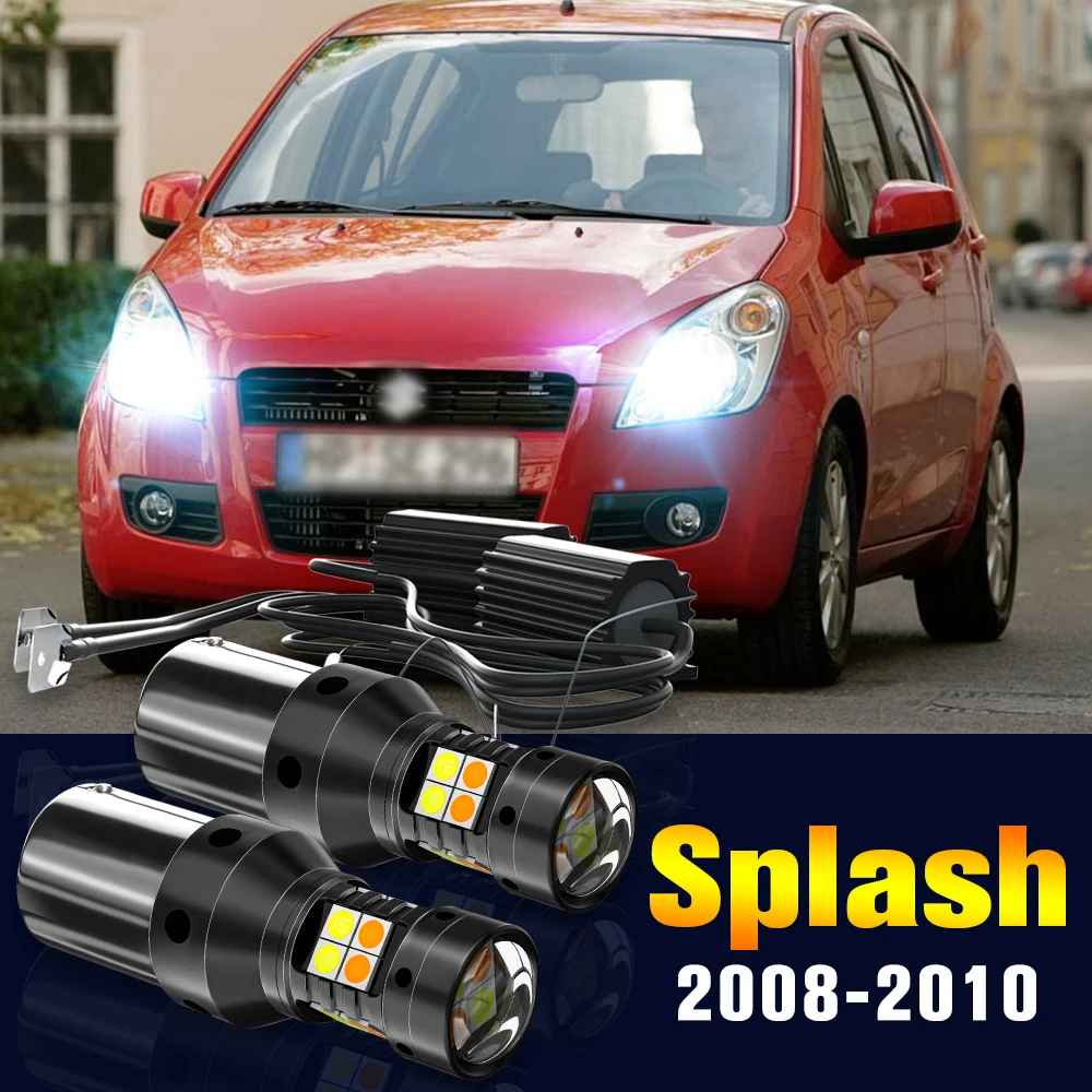 

2pcs LED Dual Mode Turn Signal+Daytime Running Light DRL Lamp For Suzuki Splash 2008 2009 2010 Accessories