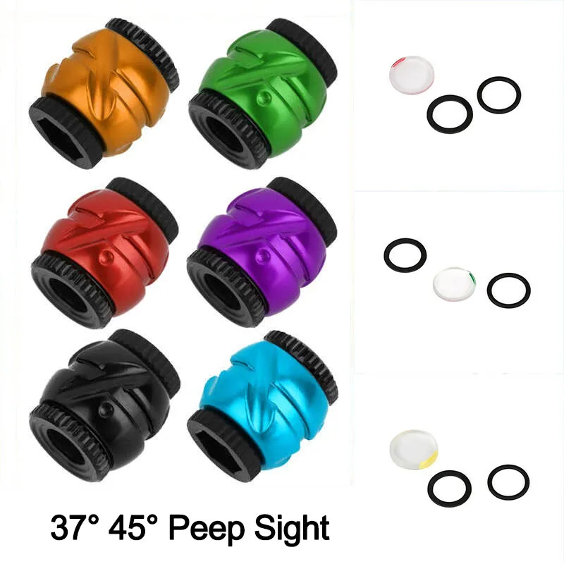 

Archery Variable Diameter eagle eye Peep Sight Scope Aperture 37Degree/45Degree Bow Clarifier Lens 4X6X8X Competition Shooting