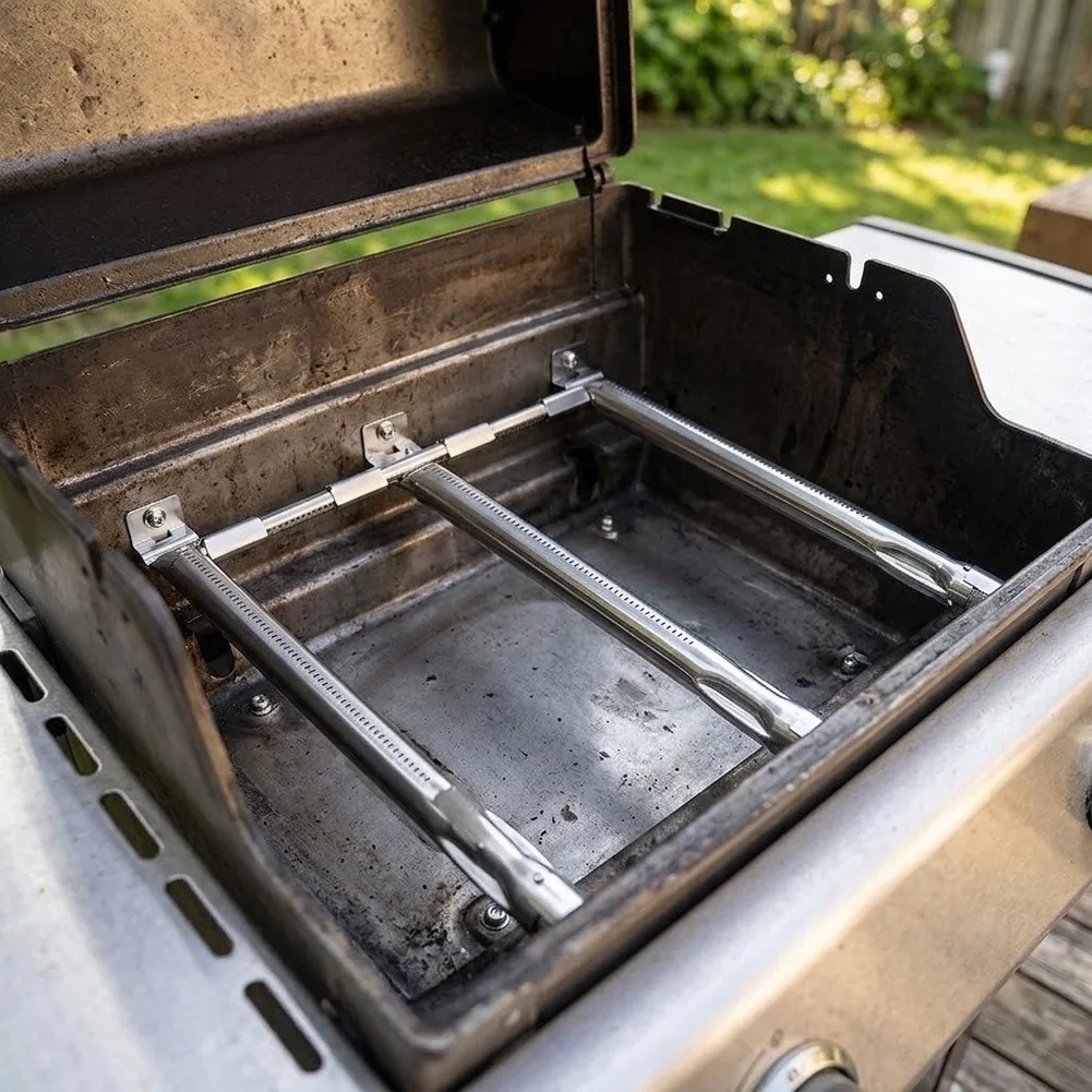 Gas Burner Replacement for Weber ES310 ES320 ES330 Optimized for Even Flame Distribution and Minimal Gas Waste