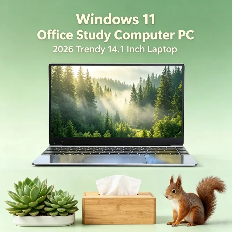 

Stylish Slim 14.1" Laptop Intel 6500Y 120Hz Ultra-clear FHD IPS Display 5000mAh 32GB/2TB SSD Backlit Keyboard