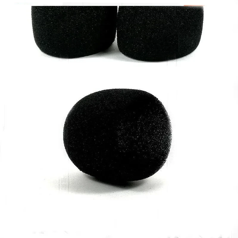 2Pcs Black Round Ball Shape Microphone Cap Windscreen Grill Inner Foams Sponge for SM58 SLX24 PGX24 PG58 BETA58A Mic Cover