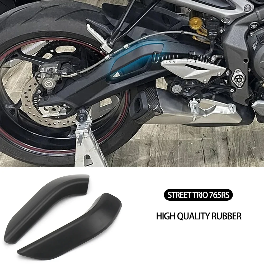 

New Motorcycle Accessories For STREET TRIPLE 765 RS High-quality Rubber Scuff Plate Rear Frame Pads For Street Triple 765RS