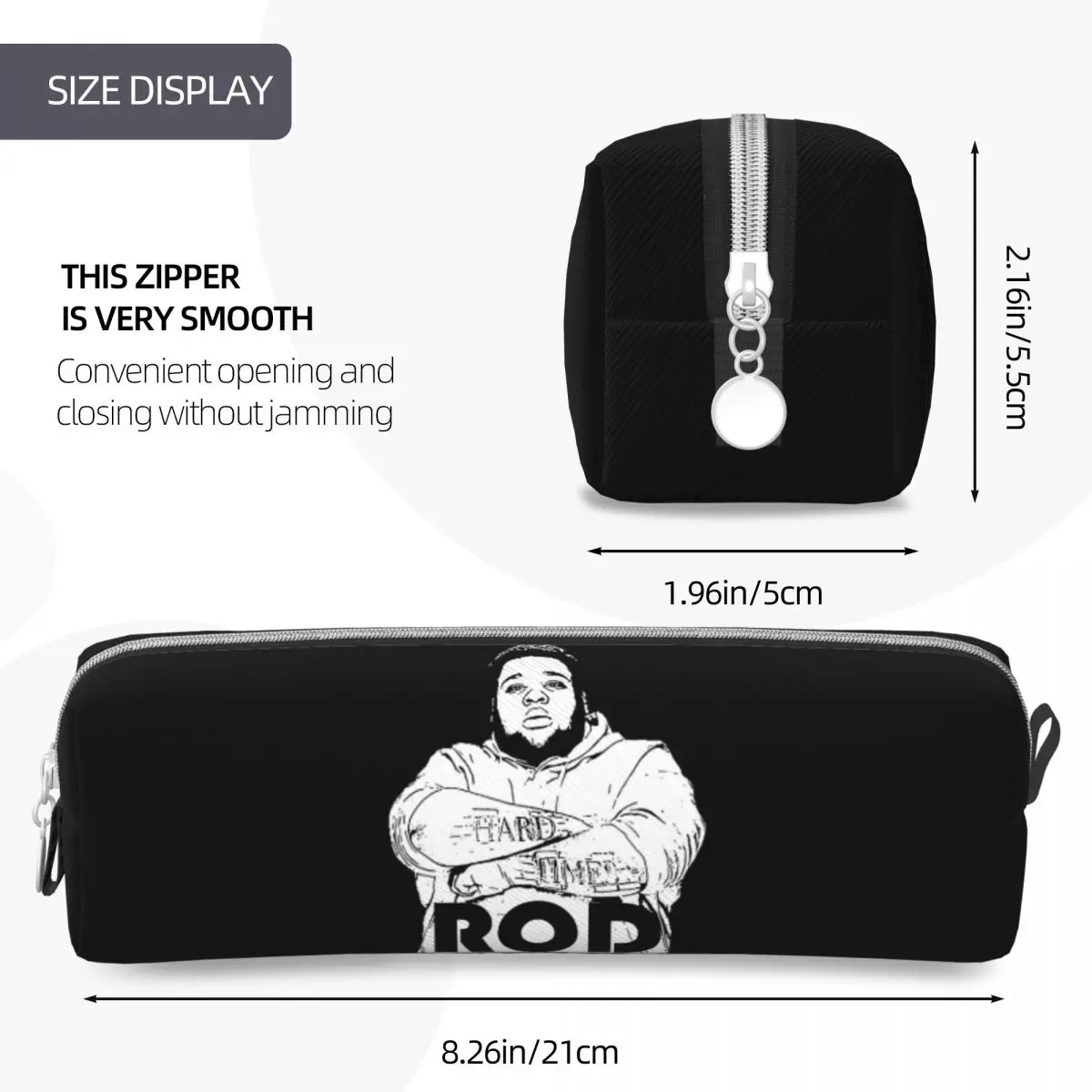 Rod Wave Pencil Cases Large Storage Pen Bags Pen Box For Boys Girls Students Stationery Pencil Pouch Cosmetic bag