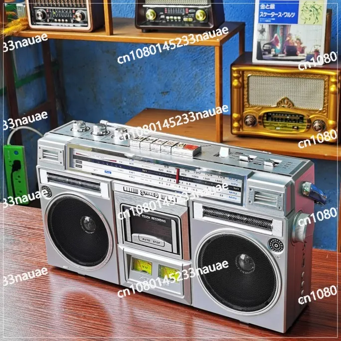 Retro Nostalgic Stereo Dual Channel Tape Machine Cassette Machine Radio Recorder Bluetooth