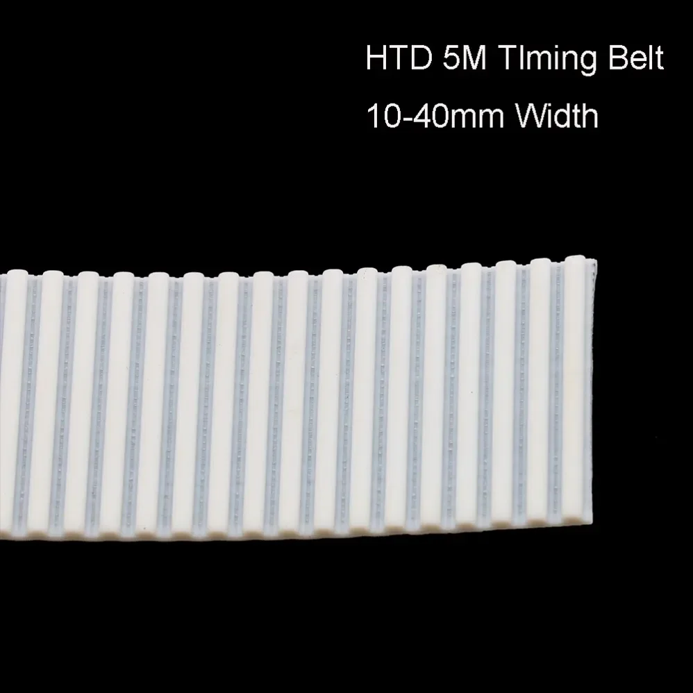 USGO Arc ฟัน PU สีขาว HTD 5M เปิดเข็มขัดกว้าง 10/15/20/30/40 มม.ยูรีเทนเหล็ก 5 M-20 มม.HTD5M Synchronous Pulley