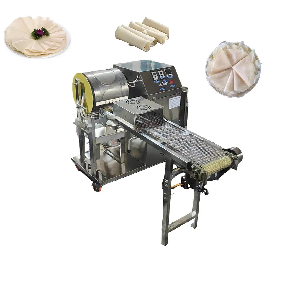 

370W Automatic Motor 220V Spring Roll Sheet Wrapping Machine for Egg Roll Samosa Square Wraps
