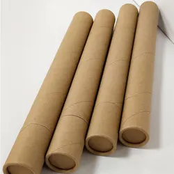 20pcs Kraft paper tube Creative Handmade Diy Picture Cylinder Packaging Black kraft paper tube tea can wine bottle pencil tube