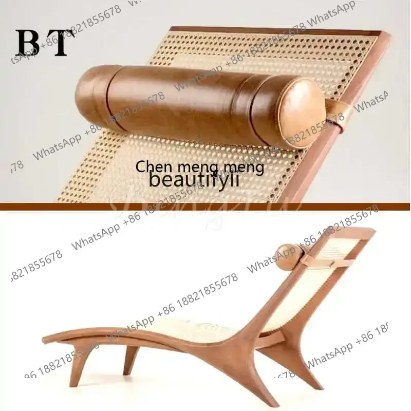 A182 C Nordic simplicity, leisure recliner bed and breakfast living room rattan sofa, model room single chair