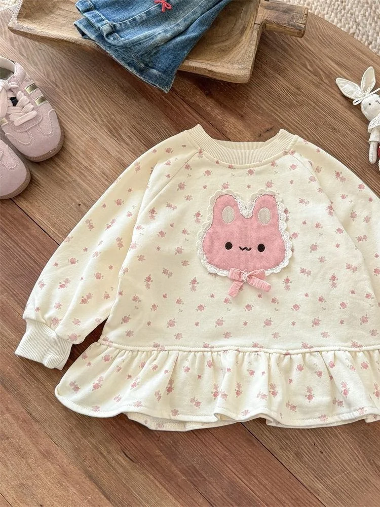 

Толстовка Princ Sle Long Sve Dr для девочек, ранняя осень, модная детская одежда, круглый пуловер, свитер